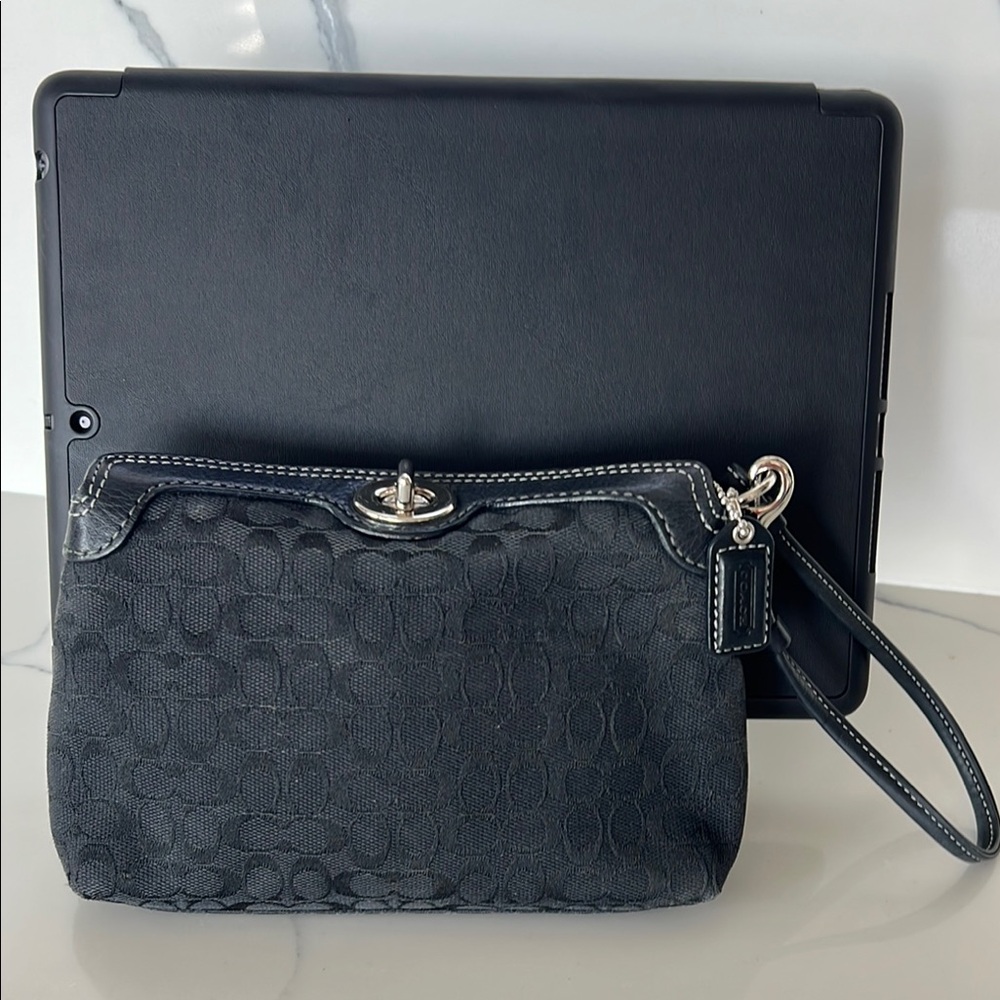 Coach Black Clutch and Wristlet Set